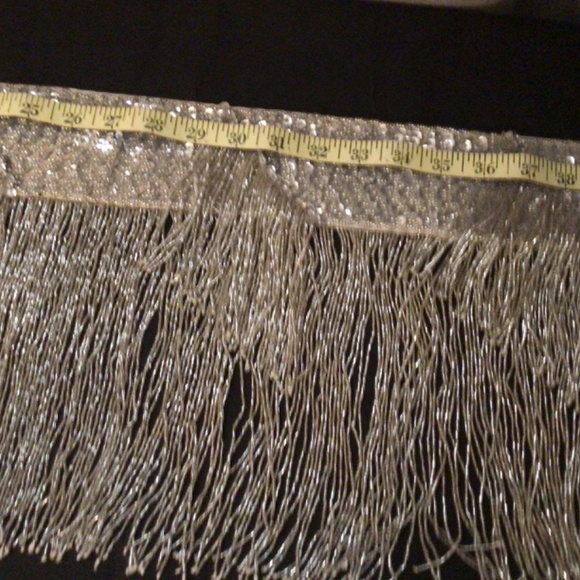 Beautiful hand beaded silver  belt. main image 7